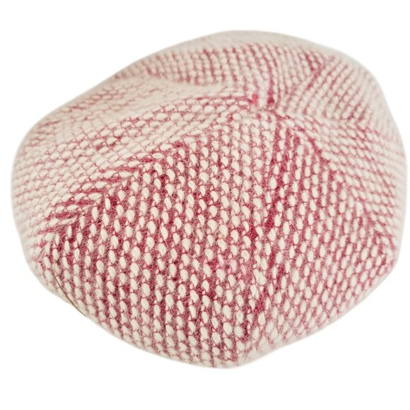 Red Wool Vintage Hat Beret Pillbox Hat 50s 1950s Toy Hat Red Bow Union Label - Picture 3 of 5